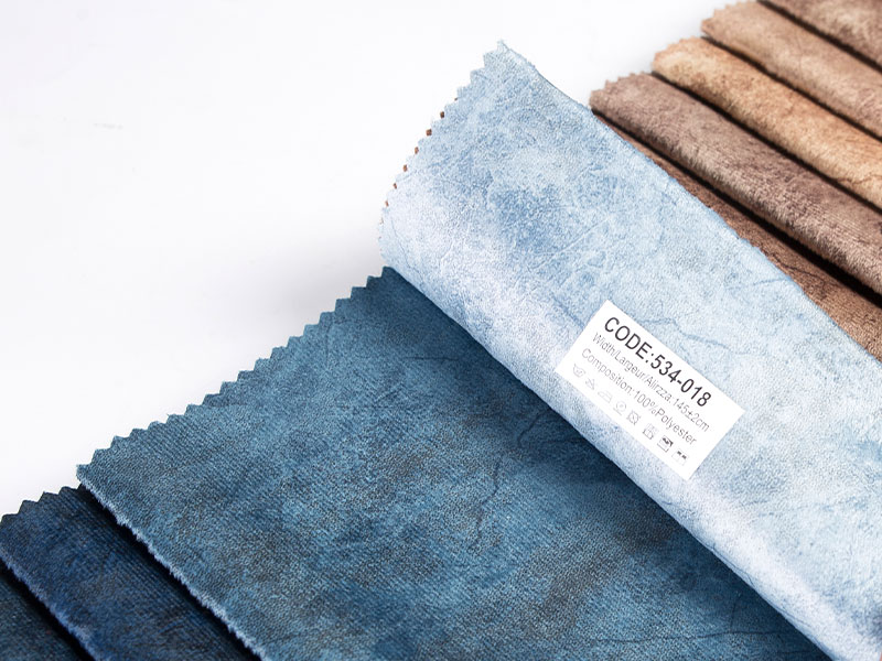 Tecido de veludo laminado tingido luxuoso, macio e durável, várias cores