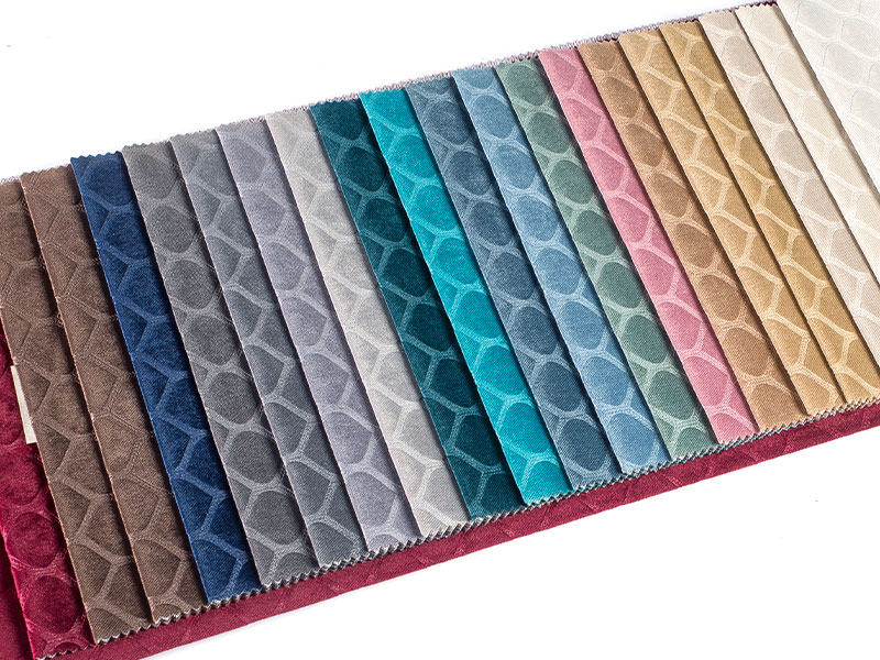 Tecido de veludo em relevo tingido de alta qualidade para decoração de casa