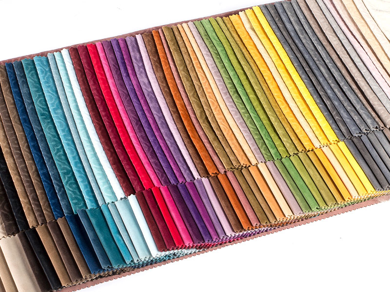 Tecido de veludo relevado tingido de ponta para design de interiores