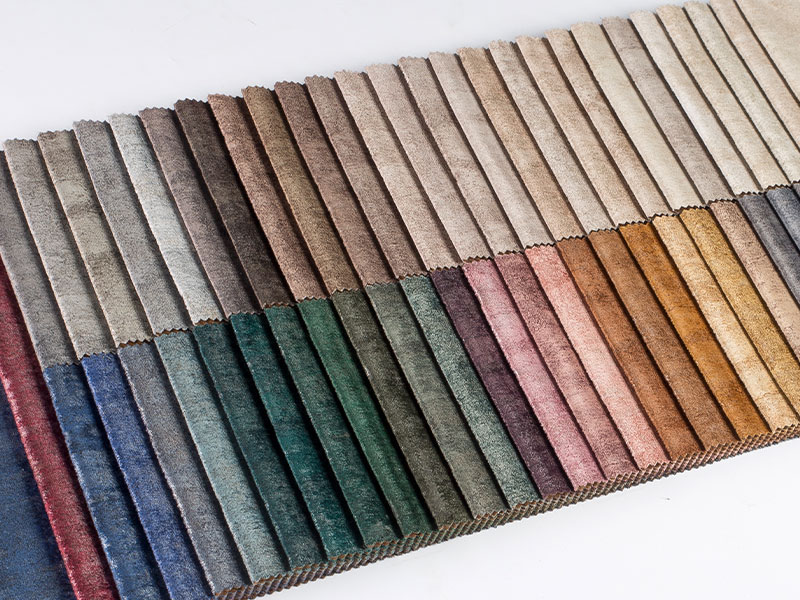Tecido de veludo laminado tingido premium
