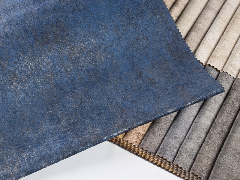 Tecido de veludo laminado tingido premium