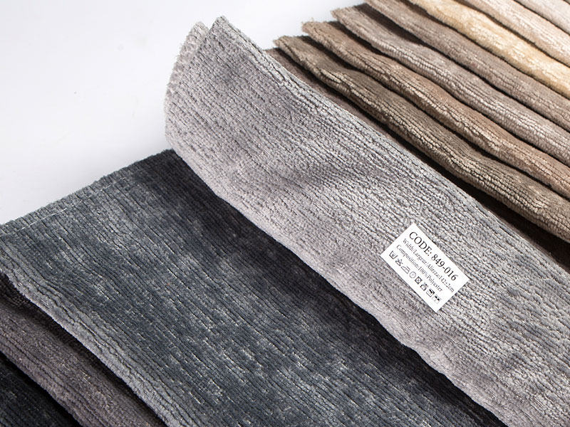 Tecido de chenille liso por atacado para cortinas e cortinas