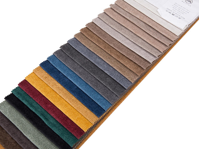 250 - 520gsm de tecido de estofamento de chenille de cor sólida