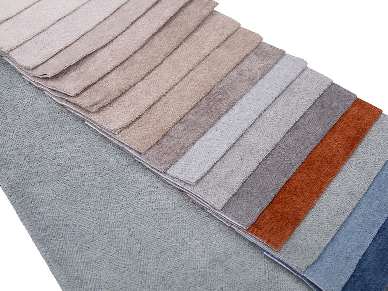250 - 520gsm de tecido de estofamento de chenille de cor sólida