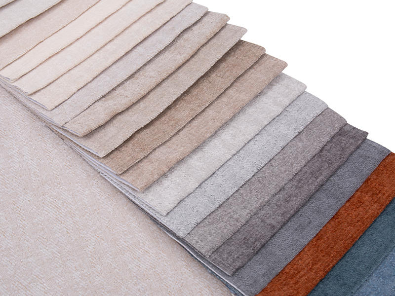 250 - 520gsm de tecido de estofamento de chenille de cor sólida