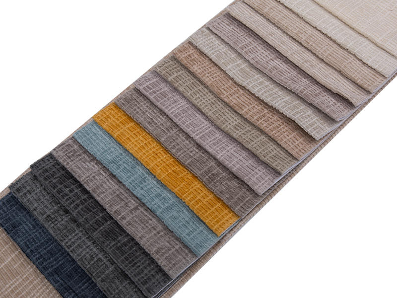 250 - 520gsm de tecido de estofamento de chenille de cor sólida