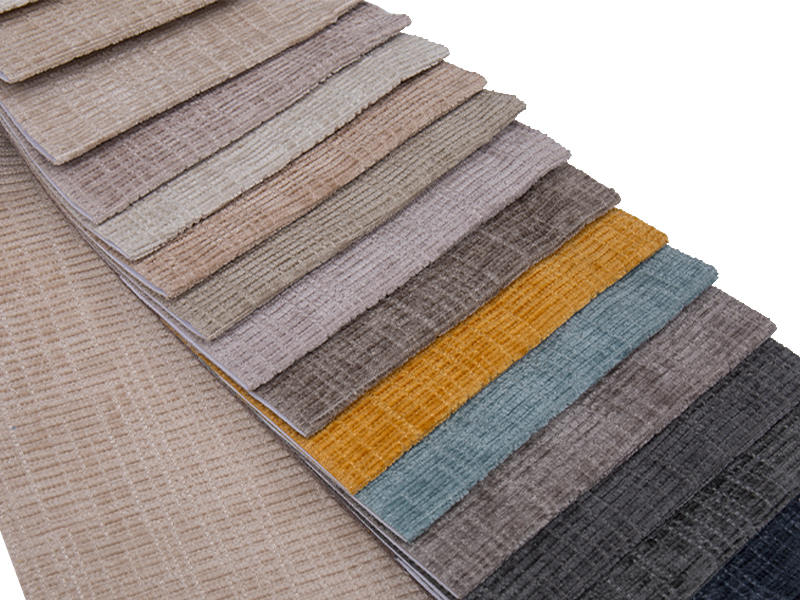 250 - 520gsm de tecido de estofamento de chenille de cor sólida