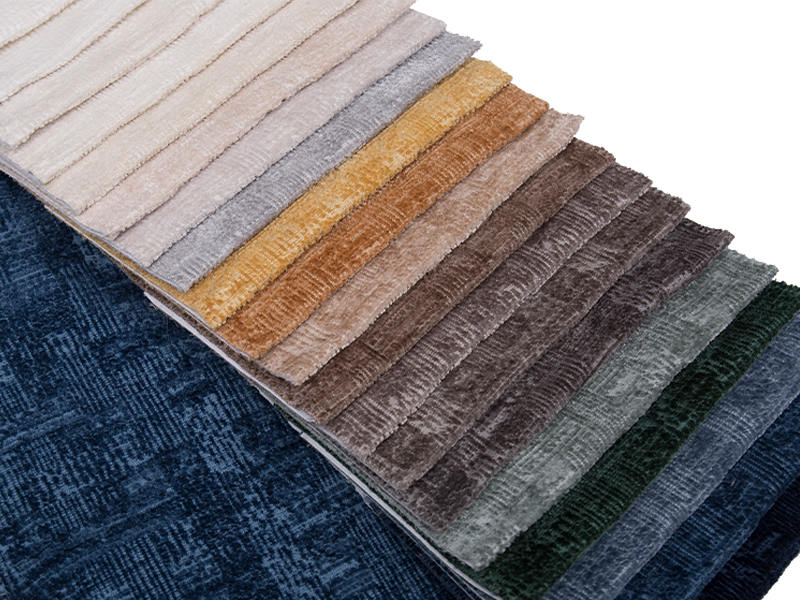 250 - 520gsm de tecido de estofamento de chenille de cor sólida