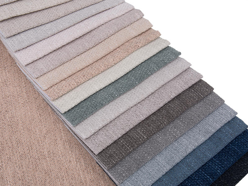 250 - 520gsm de tecido de estofamento de chenille de cor sólida