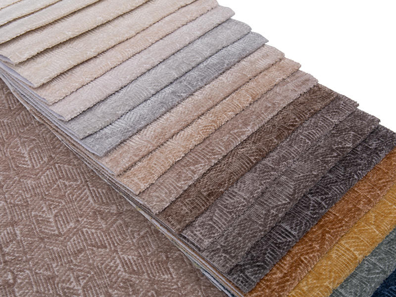 250 - 520gsm de tecido de estofamento de chenille de cor sólida