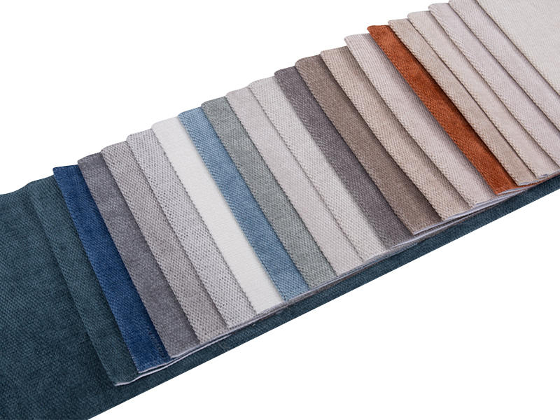 250 - 520gsm de tecido de estofamento de chenille de cor sólida